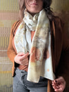 Fall Flurry - Wide and Long Silk Scarf 21" x 70"