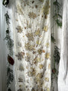 Secret Winter Garden - Wide and Long Silk Scarf 21" x 70"