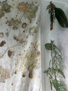 Secret Winter Garden - Wide and Long Silk Scarf 21" x 70"